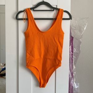 Ribbed sleeveless bodysuit